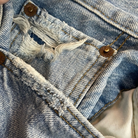 NEW RE/DONE 70s Ultra High Rise Stove Pipe Button Fly Jeans Size 32 - Picture 12 of 16